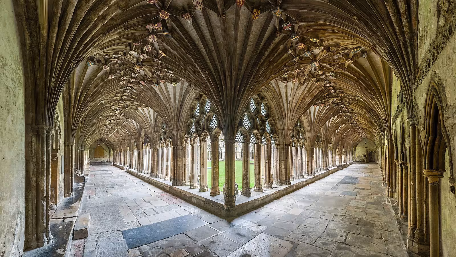 The Canterbury cathedral cloister