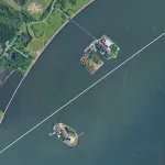 Ellis Island et Liberty Island, sur le fleuve Hudson