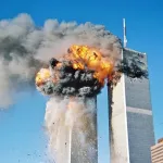 Explosion des tours jumelles du World Trade Center le 11 septembre 2001