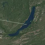 Another extremity of the axis ends in the deepest zone of Lake Baikal, in Siberia.