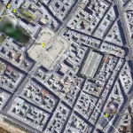 Un troisième axe peut être tracé de la sortie arrière de l’hôtel Ritz vers la colonne Vendôme et l’église Saint-Roch.