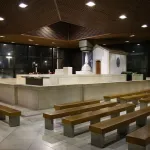 The Chapel of the Apparitions at Fátima, oriented towards Saint Petersburg.