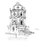 Sololá, Guatemala. Campanile de l’hôtel de ville. Illustration, 10 décembre 1991.