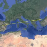 L’alignement reliant Madrid, Rome et l’actuelle Istanbul.