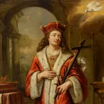 Saint Casimir de Pologne par Herman Collenius, vers 1723. Domaine public.