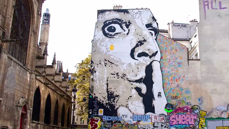 Fresque murale Chuuuttt !!! de Jef Aérosol
